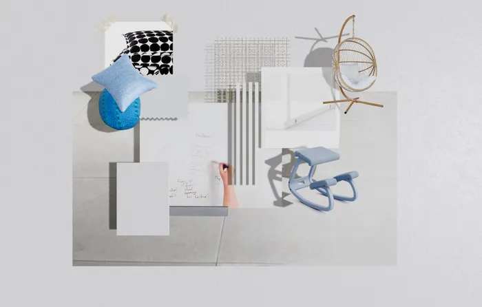 Moodboard, Blue Kids Room