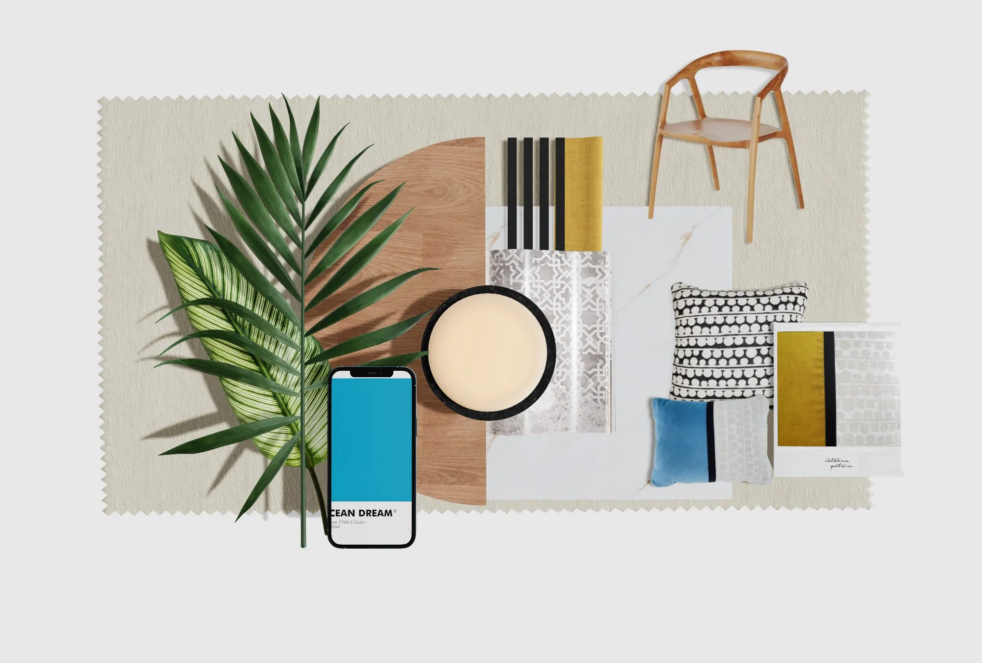 Moodboard del progetto Yellow House