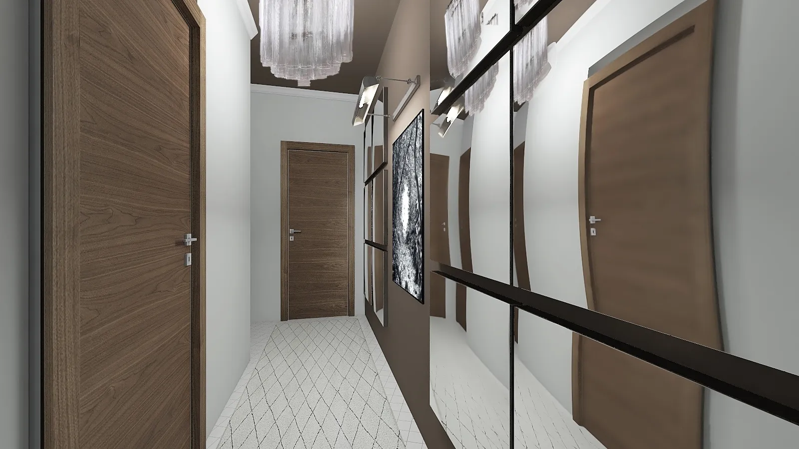 Disimpegno di Black House a Elmas, render della proposta di progetto